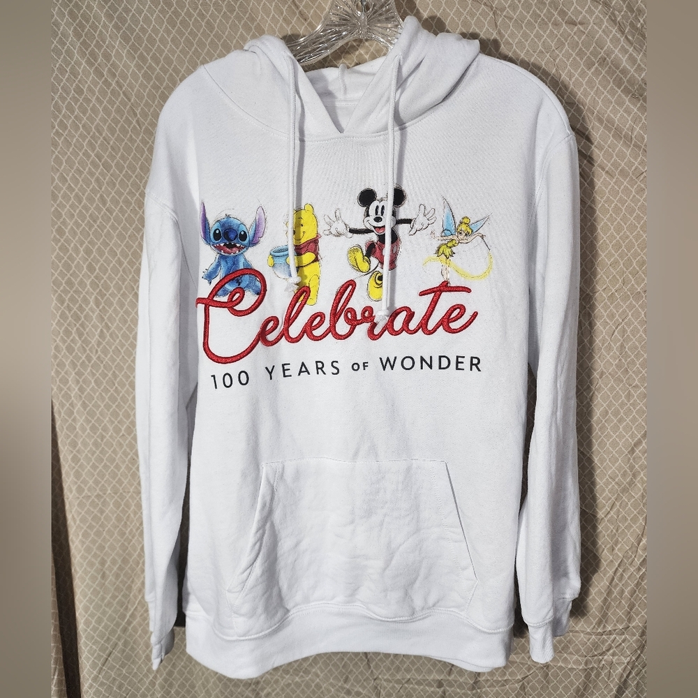 Walt Disney 100 Years Of Wonder Women's Hoodie Sweatshirt Jacket Size XL 15/17